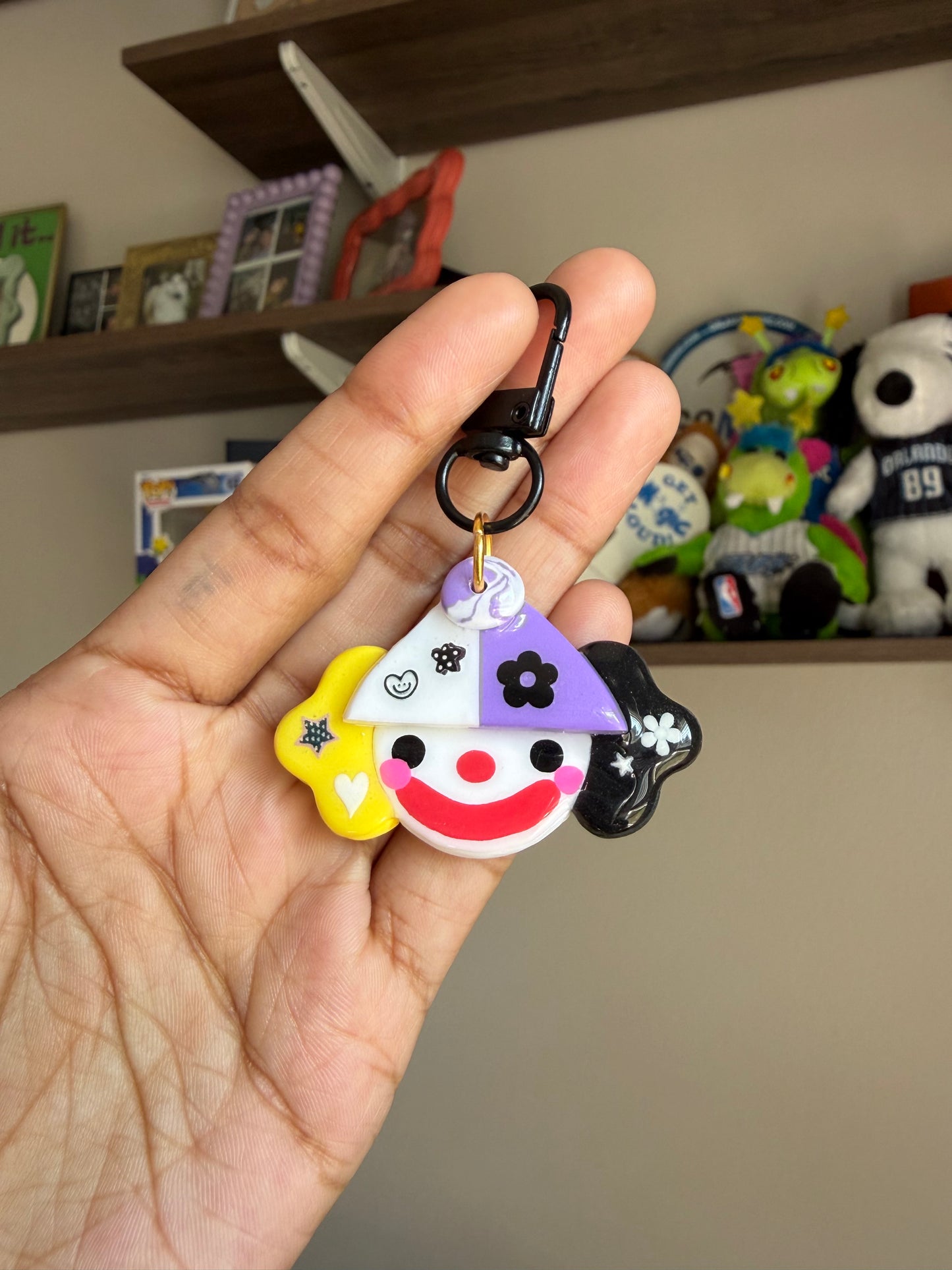 Non Binary Clown Bag Charm
