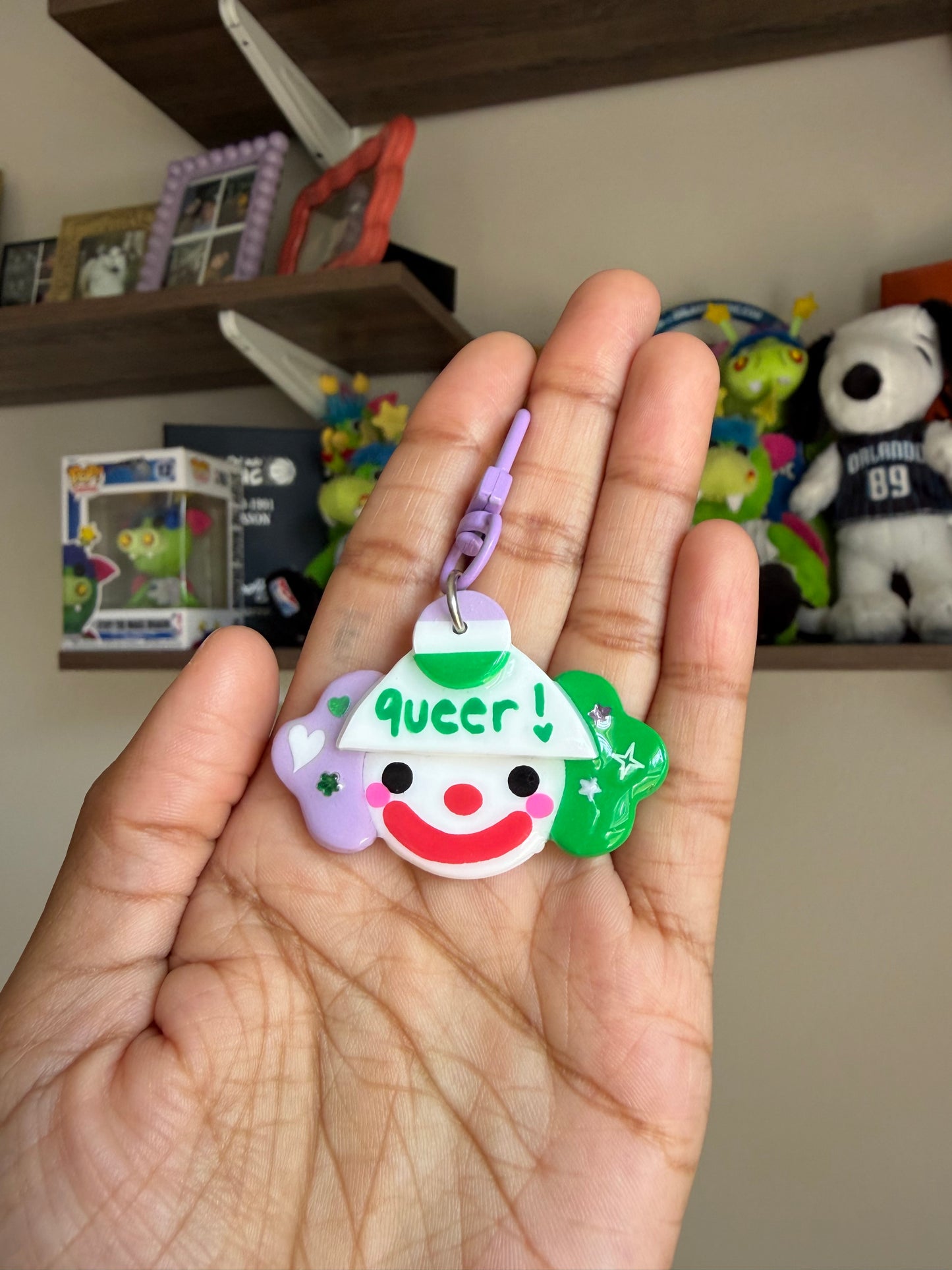 Gender Queer Clown Bag Charm