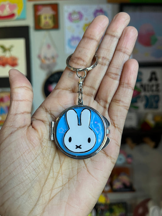 Blue Miffy Keychain Mirror
