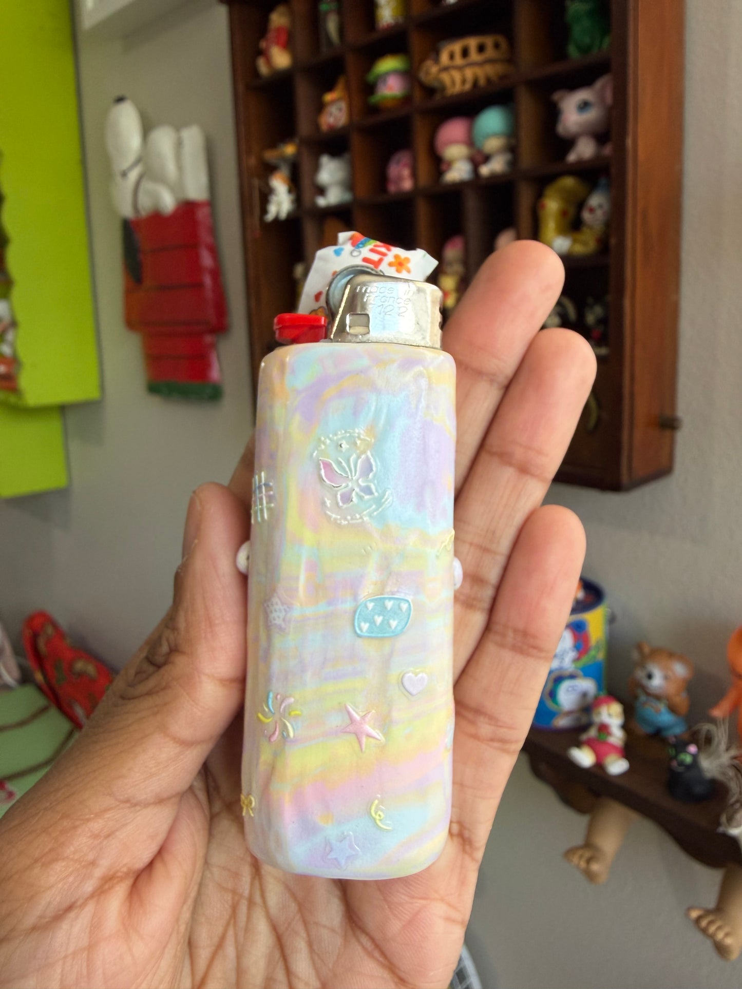 Pastel Clown Lighter Case w/ Lighter