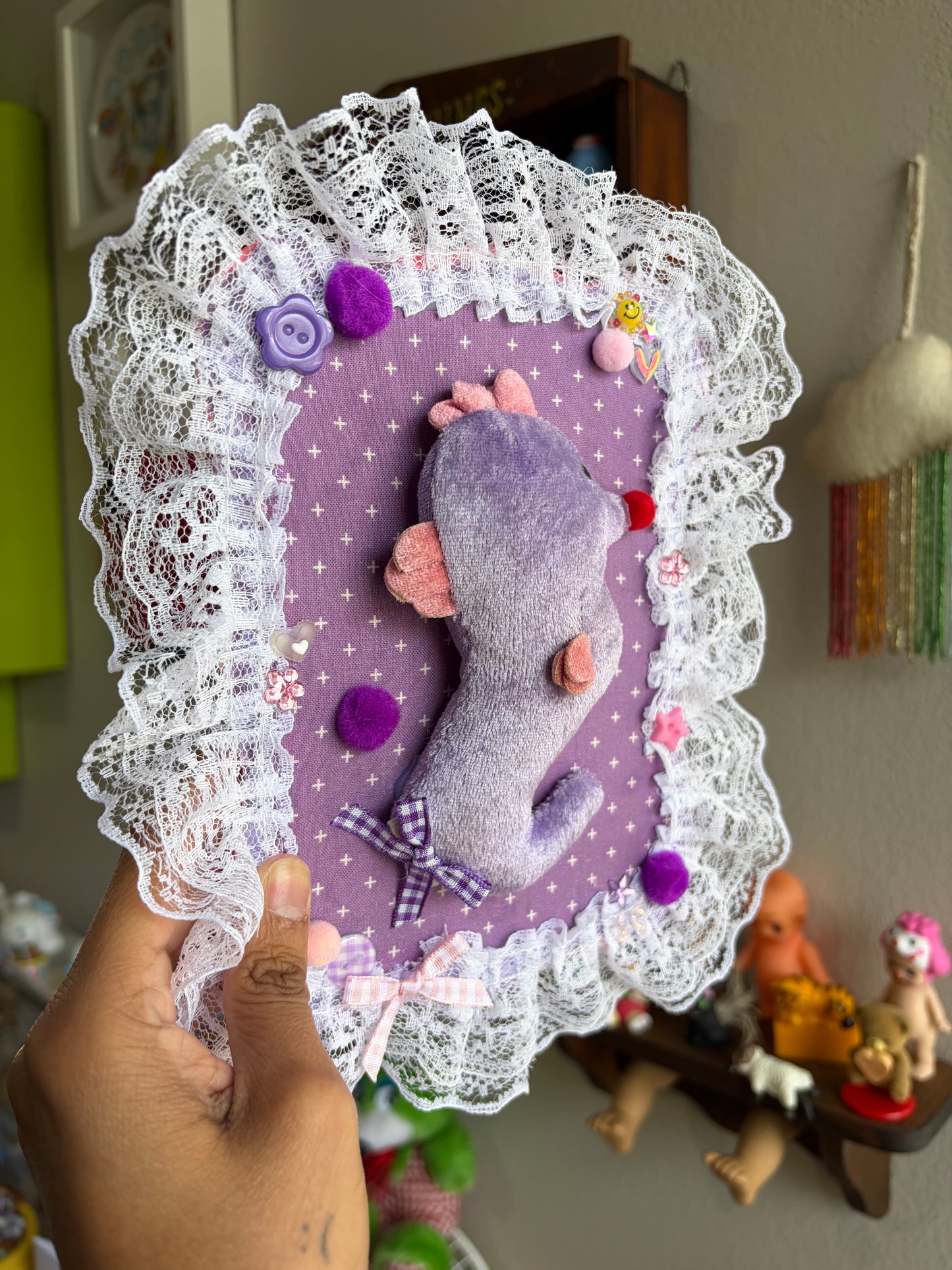 Baby Seahorse Plushie Taxidermy