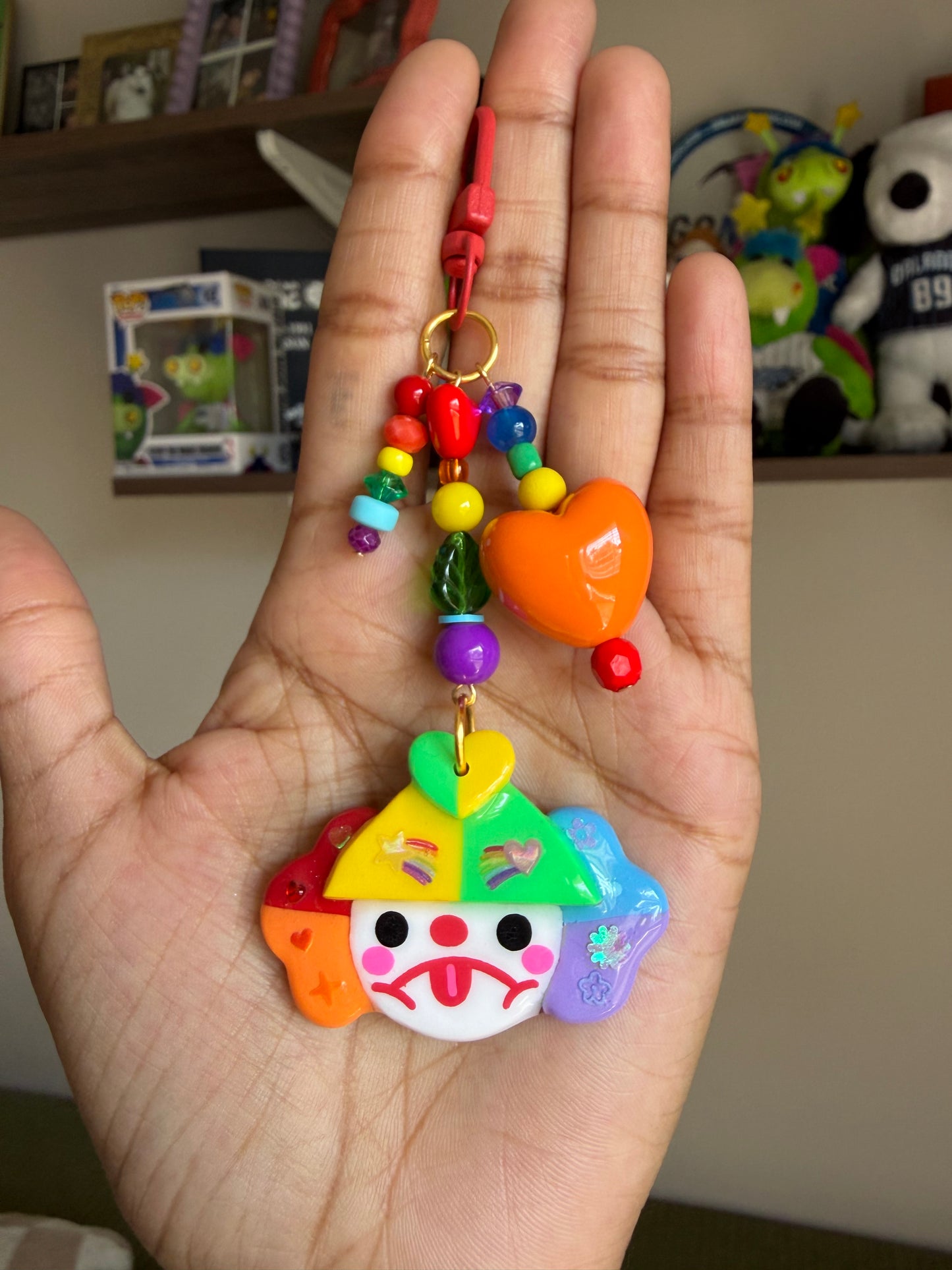 Rainbow Road Clown Bag Charm