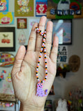 Spooky Cookie Cat Beaded Necklace