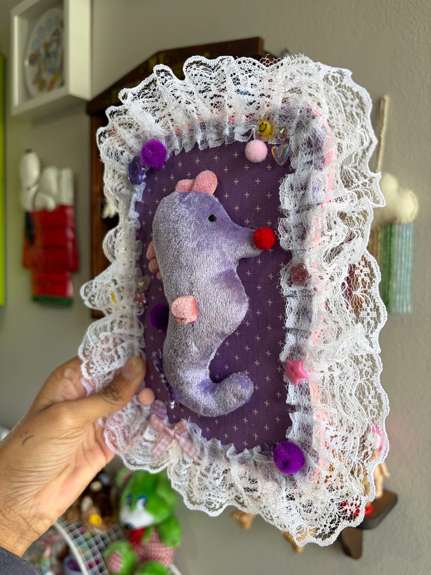 Baby Seahorse Plushie Taxidermy