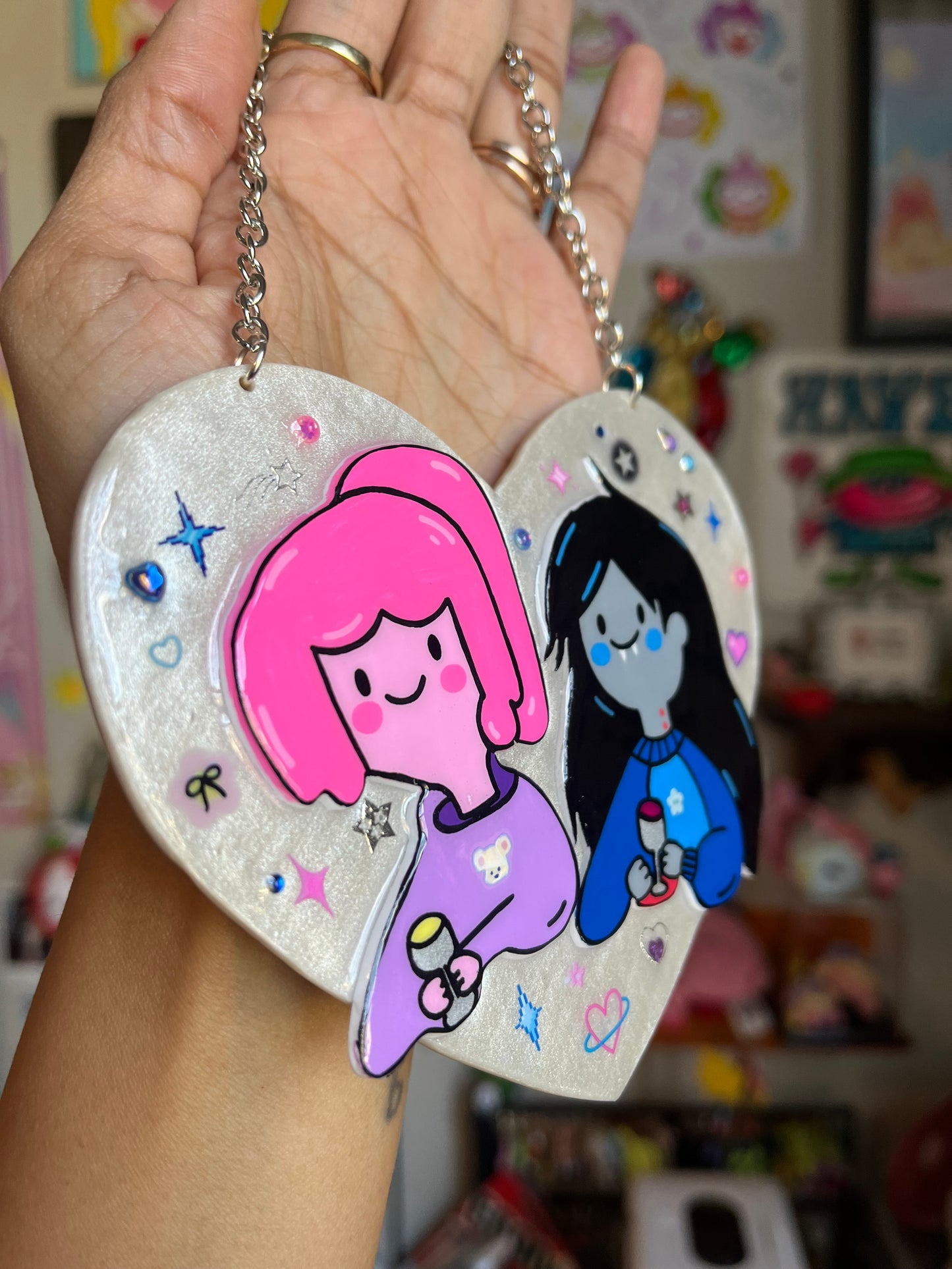 Marceline & Bubblegum Wine Wall Hanging