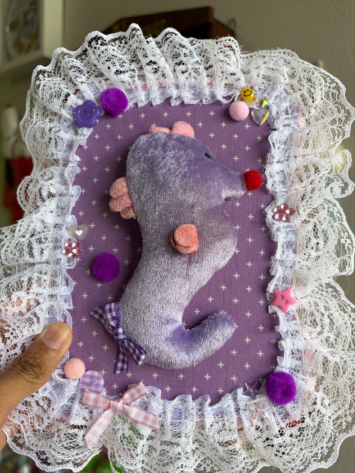 Baby Seahorse Plushie Taxidermy