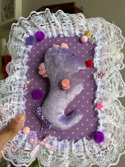 Baby Seahorse Plushie Taxidermy