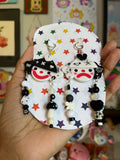 Black & White Beaded Clowns
