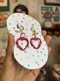 Wire Hearts Red