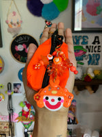 Orange Bag Clown Bag Charm