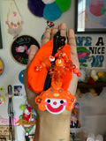 Orange Bag Clown Bag Charm