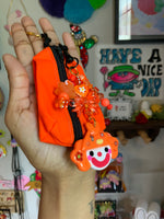 Orange Bag Clown Bag Charm