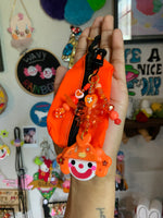 Orange Bag Clown Bag Charm