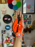 Orange Bag Clown Bag Charm