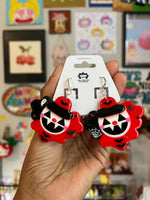 Vampire Jester Clown Earrings