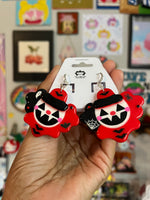 Vampire Jester Clown Earrings