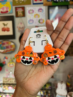 Pumpkin Patch Clown Earrings