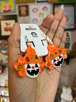 Pumpkin Patch Clown Earrings