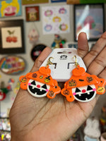 Pumpkin Patch Clown Earrings