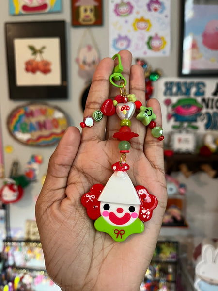 Mushroom Magic Clown Bag Charm