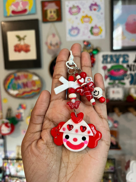 Love Bug Clown Bag Charm