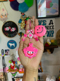 Pink Smiley Face Clown Bag Charm