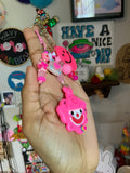 Pink Smiley Face Clown Bag Charm