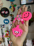 Pink Smiley Face Clown Bag Charm