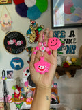Pink Smiley Face Clown Bag Charm