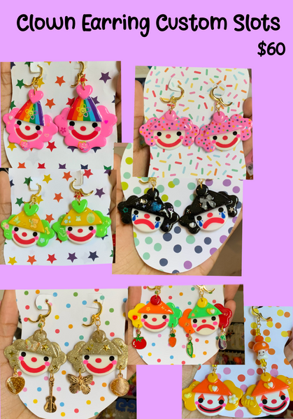 Custom Clown Earrings