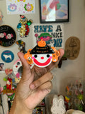 Fall Festival Pumpkin Clown Magnet