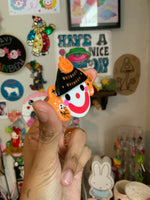 Fall Festival Pumpkin Clown Magnet