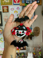Feeling Batty Pumpkin Clown Wall Hanging