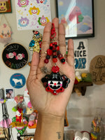Vampire Pumpkin Clown Bag Charm