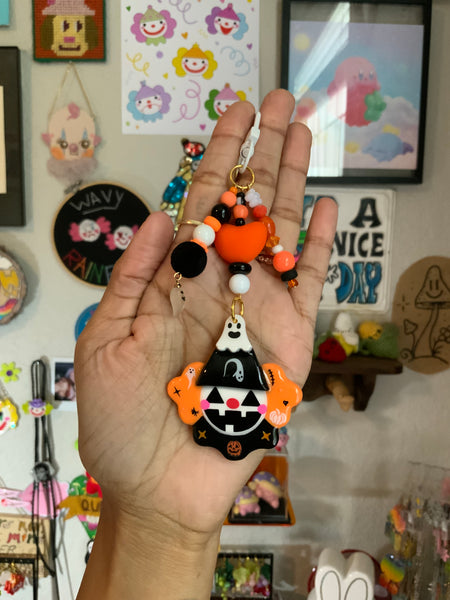Ghost of You Pumpkin Clown Bag Charm