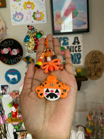 Candy Corn Pumpkin Clown Bag Charm