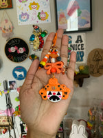 Candy Corn Pumpkin Clown Bag Charm