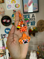 Candy Corn Pumpkin Clown Bag Charm