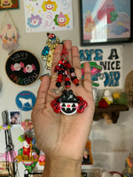 Batty Pumpkin Clown Bag Charm