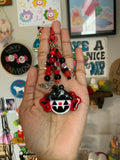 Batty Pumpkin Clown Bag Charm