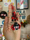 Batty Pumpkin Clown Bag Charm