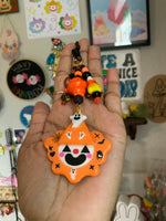Mostly Ghostly Pumpkin Clown Bag Charm