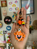 Mostly Ghostly Pumpkin Clown Bag Charm