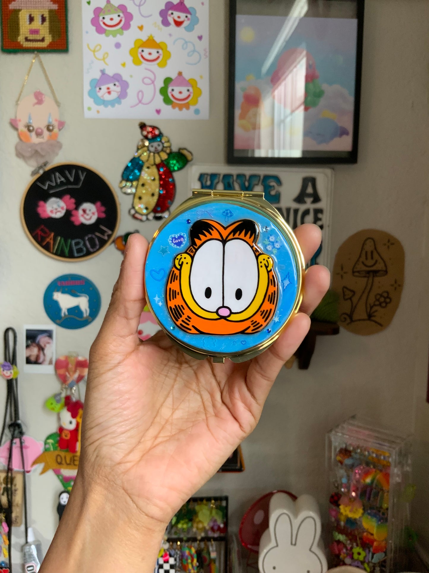 Blue Garf Pocket Mirror