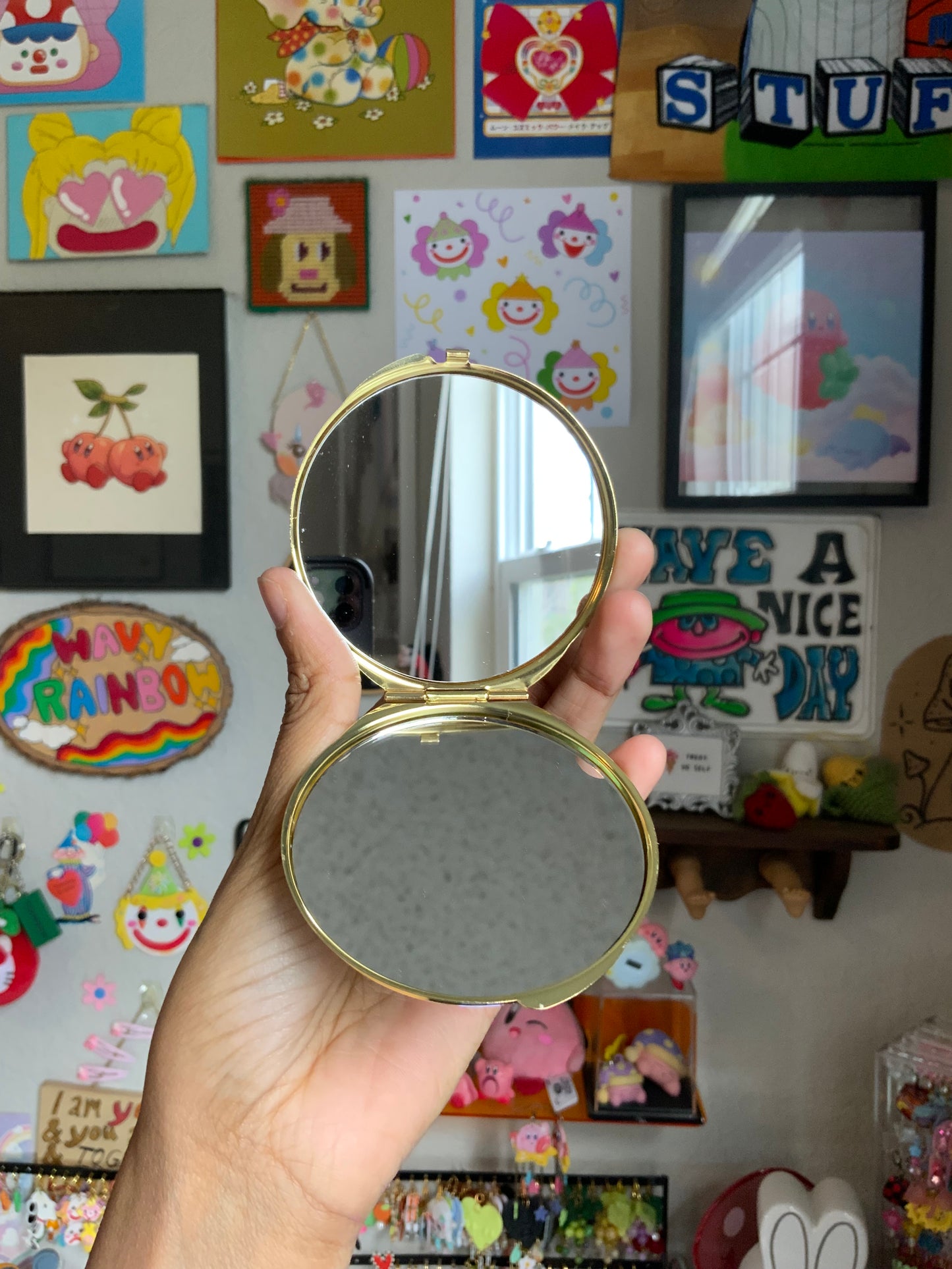 Blue Garf Pocket Mirror
