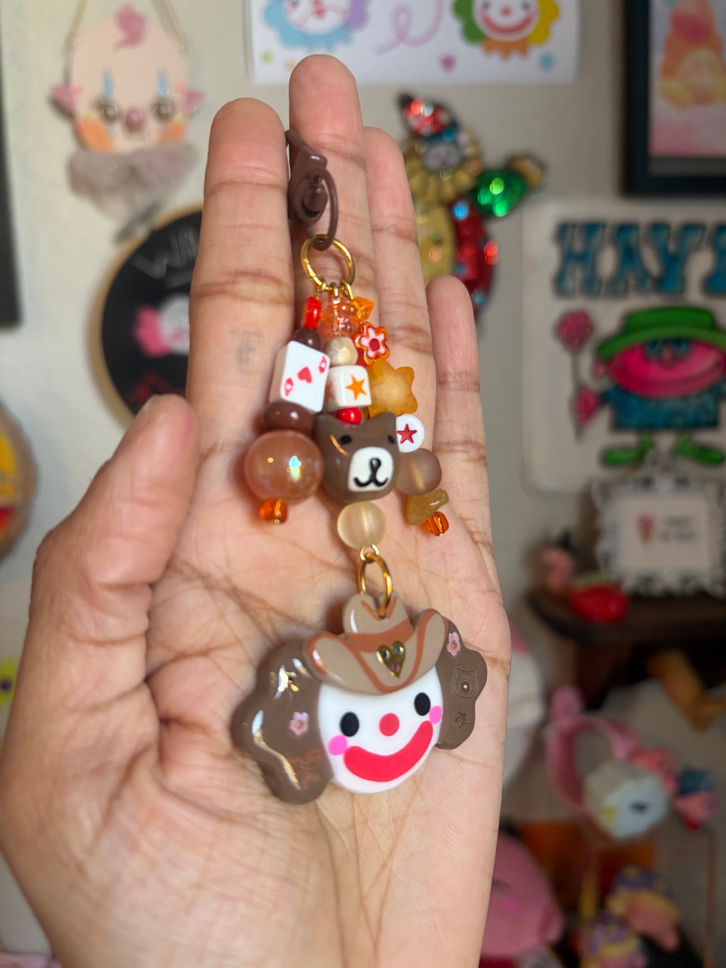 Ace Cowboy Clown Bag Charm
