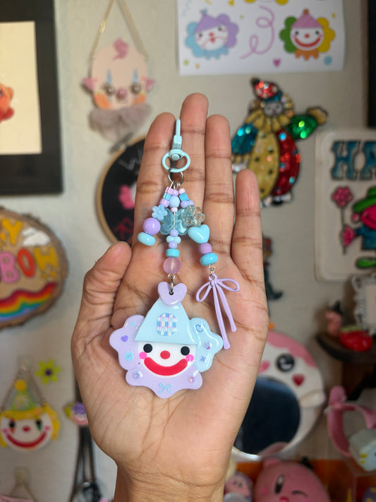 Bluebell Clown Bag Charm