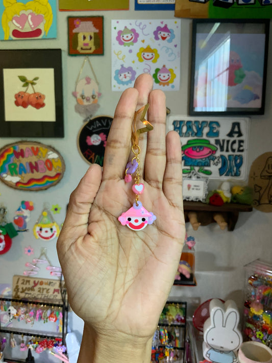 Button Clown Hairclip