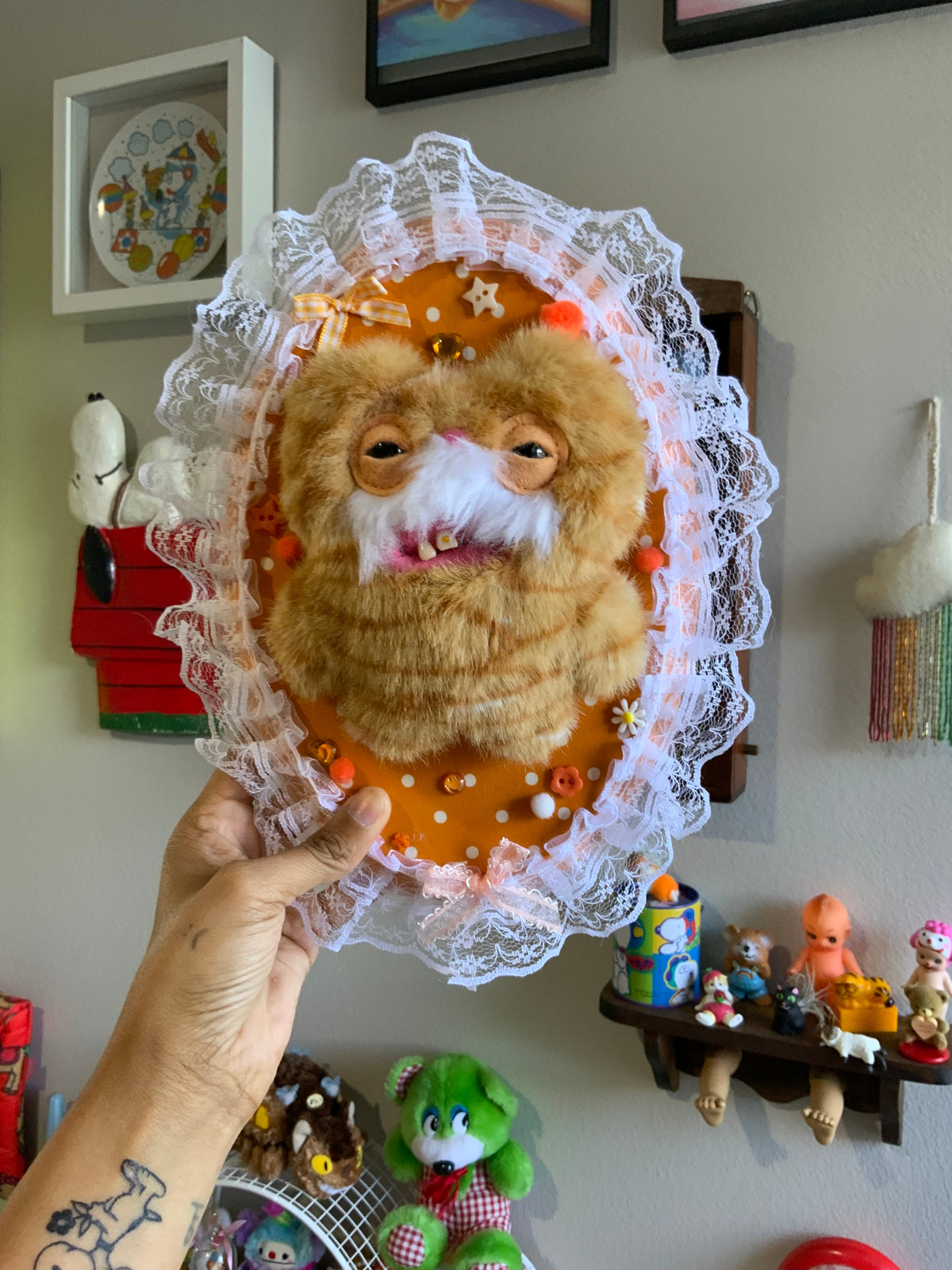 Fugly Cat Plushie Taxidermy