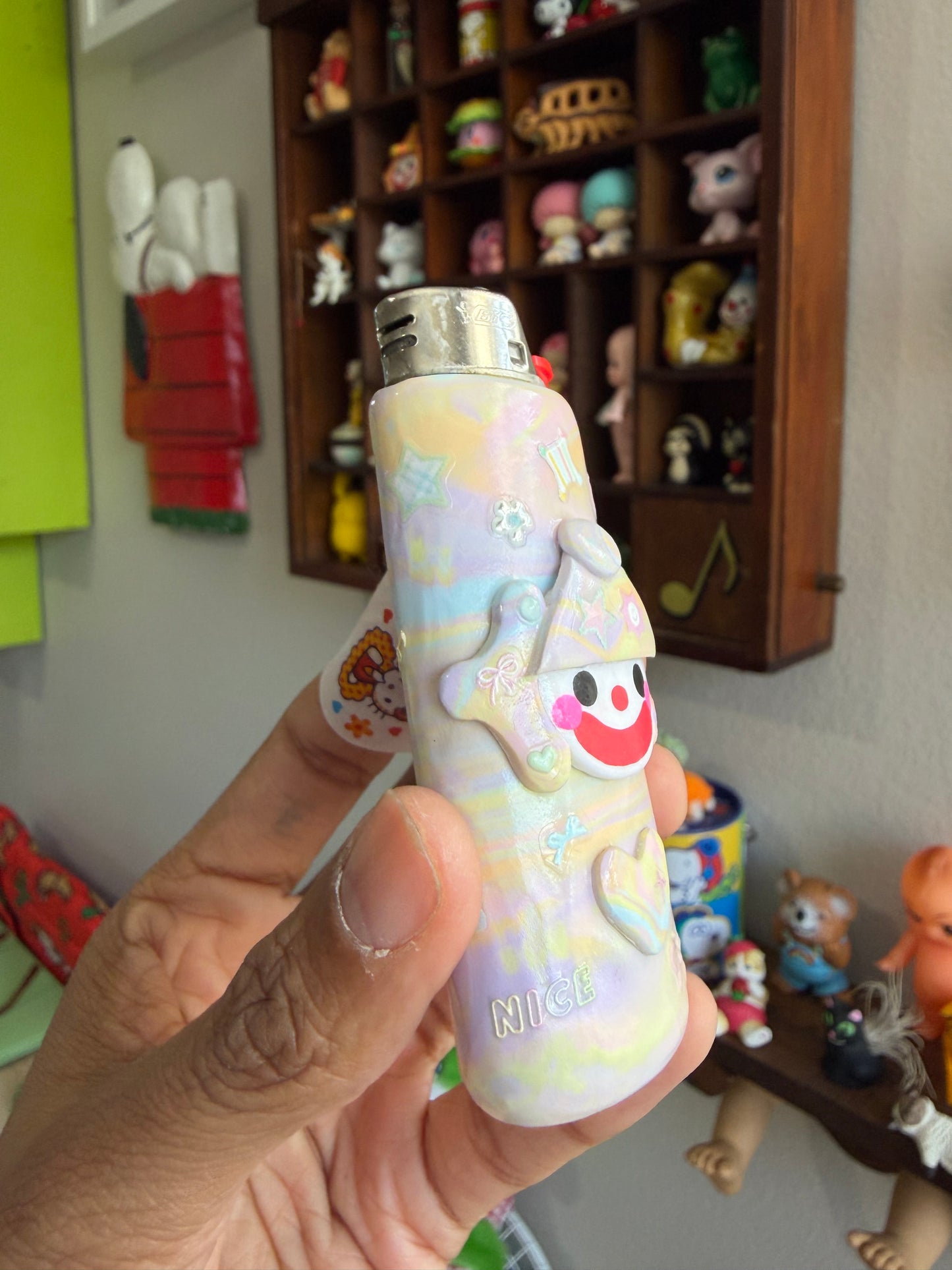 Pastel Clown Lighter Case w/ Lighter